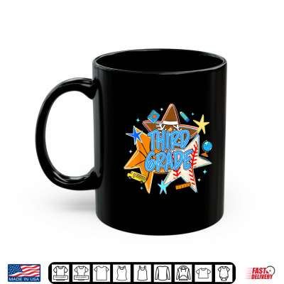 Mug Retro Back to School Stars Team Sports Third Grade Kid Shirt