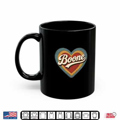Mug Boone Retro Vintage Heart Love Typography Design Shirt