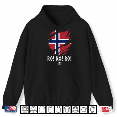 Hoodie Norway Flag Norwegian Scandinavian Pride Norge Row Country Shirt
