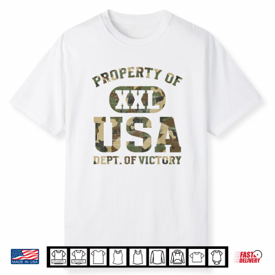 Property Of Usa Department Of Victory Patriotic America Camo Shirt