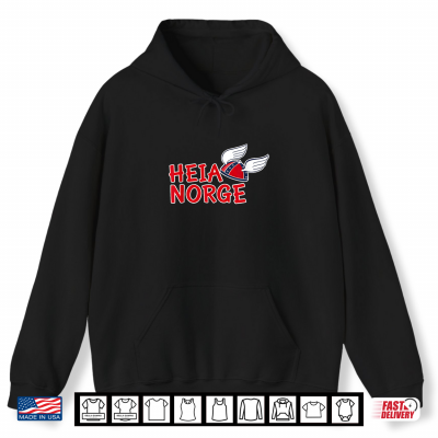 Hoodie Norwegian Viking Helmet Heia Norge Go Norway Shirt