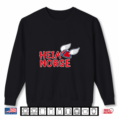 Sweatshirt Norwegian Viking Helmet Heia Norge Go Norway Shirt