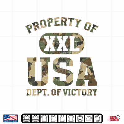 Design Property of USA Department of Victory Patriotic America Camo Shirt