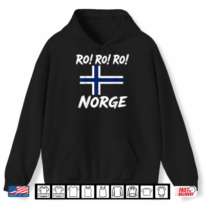 Hoodie Ro Ro Ro Norwegian Viking Norway Flag Norge Patriotic Shirt