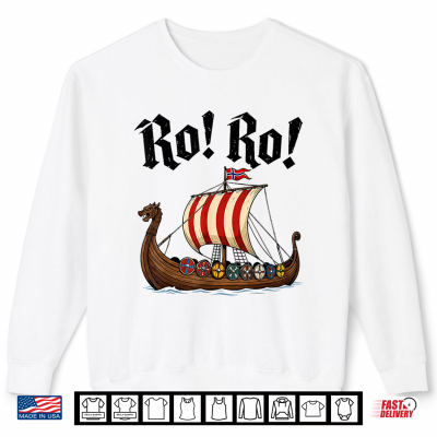 Sweatshirt Ro Ro Viking Ship Norway Norwegian Flag Norge Men Women Kids Shirt