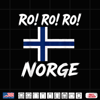 Design Ro Ro Ro Norwegian Viking Norway Flag Norge Patriotic Shirt