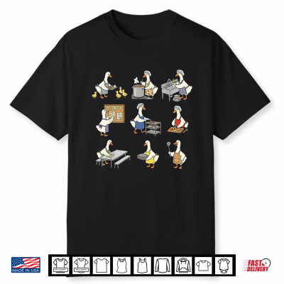 Cute Silly Goose Lunch Lady Cafeteria Worker School Staff Shirt