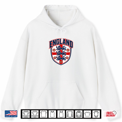 Hoodie England Shirt with English Flag Men Women Kids England Shirt
