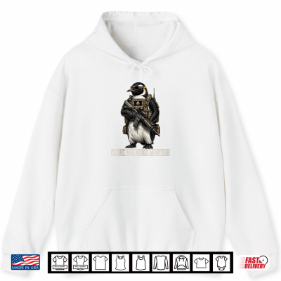 Hoodie Flight was Never an Option Tactical Penguin Bird Funny Meme Shirt
