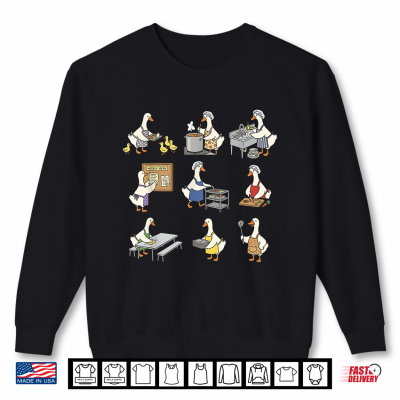 Sweatshirt Cute Silly Goose Lunch Lady Cafeteria Worker School Staff Shirt