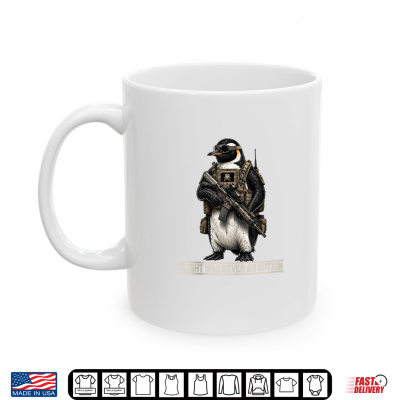 Mug Flight was Never an Option Tactical Penguin Bird Funny Meme Shirt