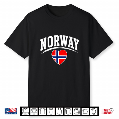 Norway Shirt Norwegian Flag Pride Women Men Kids Shirt