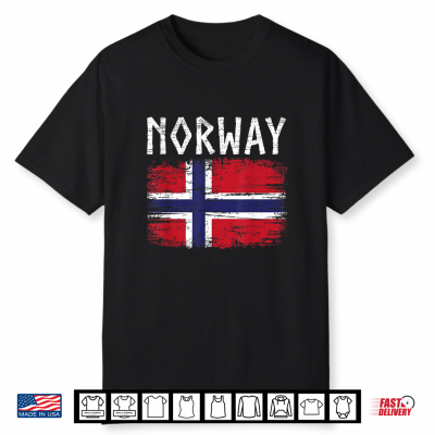 Norway With Norwegian Flag Men Women Kids Shirt