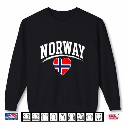 Sweatshirt Norway Shirt Norwegian Flag Pride Women Men Kids Shirt