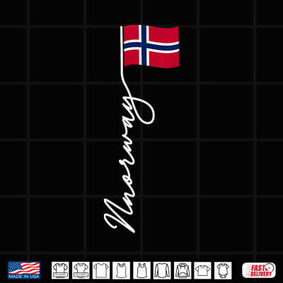 Design Norge Norway Flag Norwegian Nordic Signature Men Women Kids Shirt