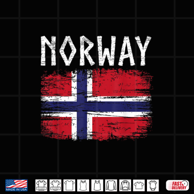 Design Norway with Norwegian Flag Men Women Kids Shirt