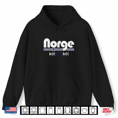 Hoodie Ro Ro Ro Norway Flag Norge Norwegian Viking Men Women Kid Shirt