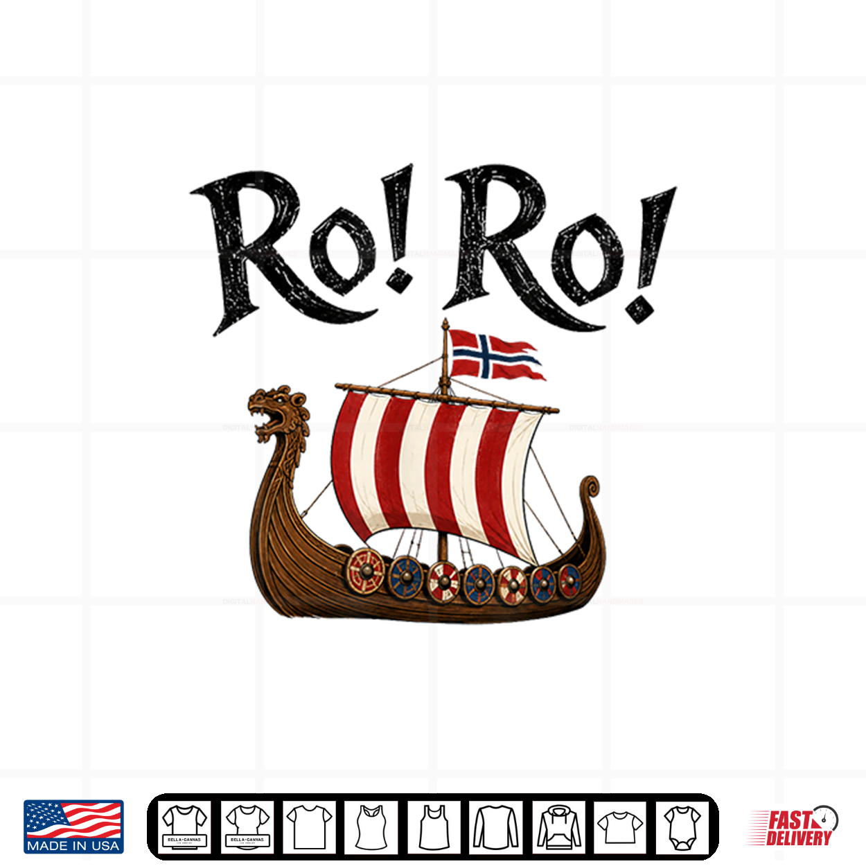Ro Ro Norwegian Viking Ship Norway Flag Norse Heritage Shirt