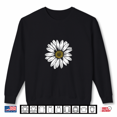 Sweatshirt Vintage Daisy Blossom Wildflower Art Daisy Flower Lovers Shirt