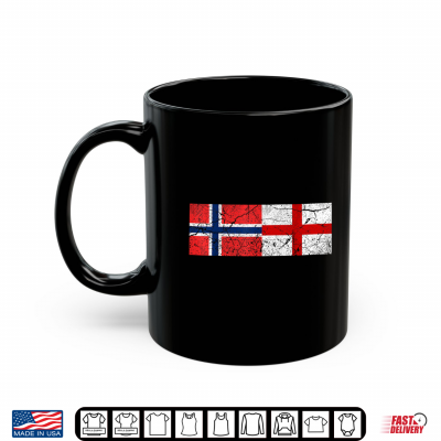 Mug Cool England Norway Flags Proud English Norwegian Fans Pride Shirt