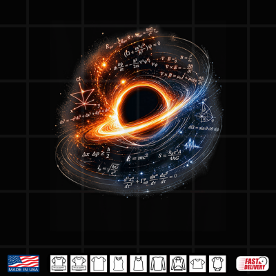 Design Black Hole Physics Equations Space Science Mathematics Shirt