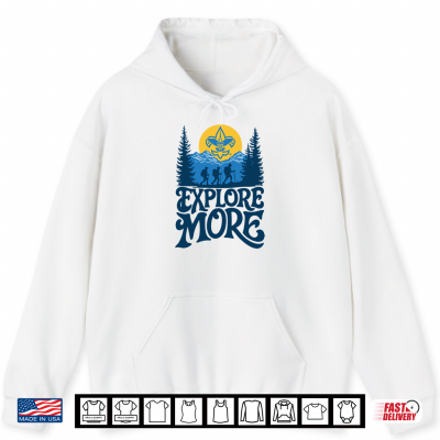 Hoodie Explore More Hiking Scouts BSA Cub Scouting Outdoor Performance Shirt