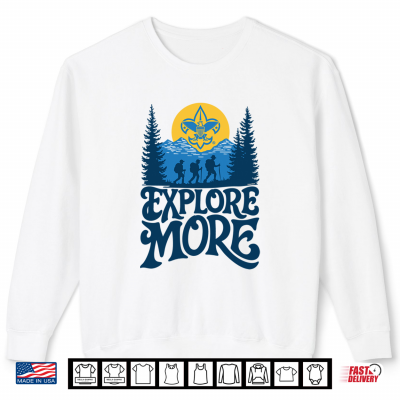 Sweatshirt Explore More Hiking Scouts BSA Cub Scouting Outdoor Performance Shirt