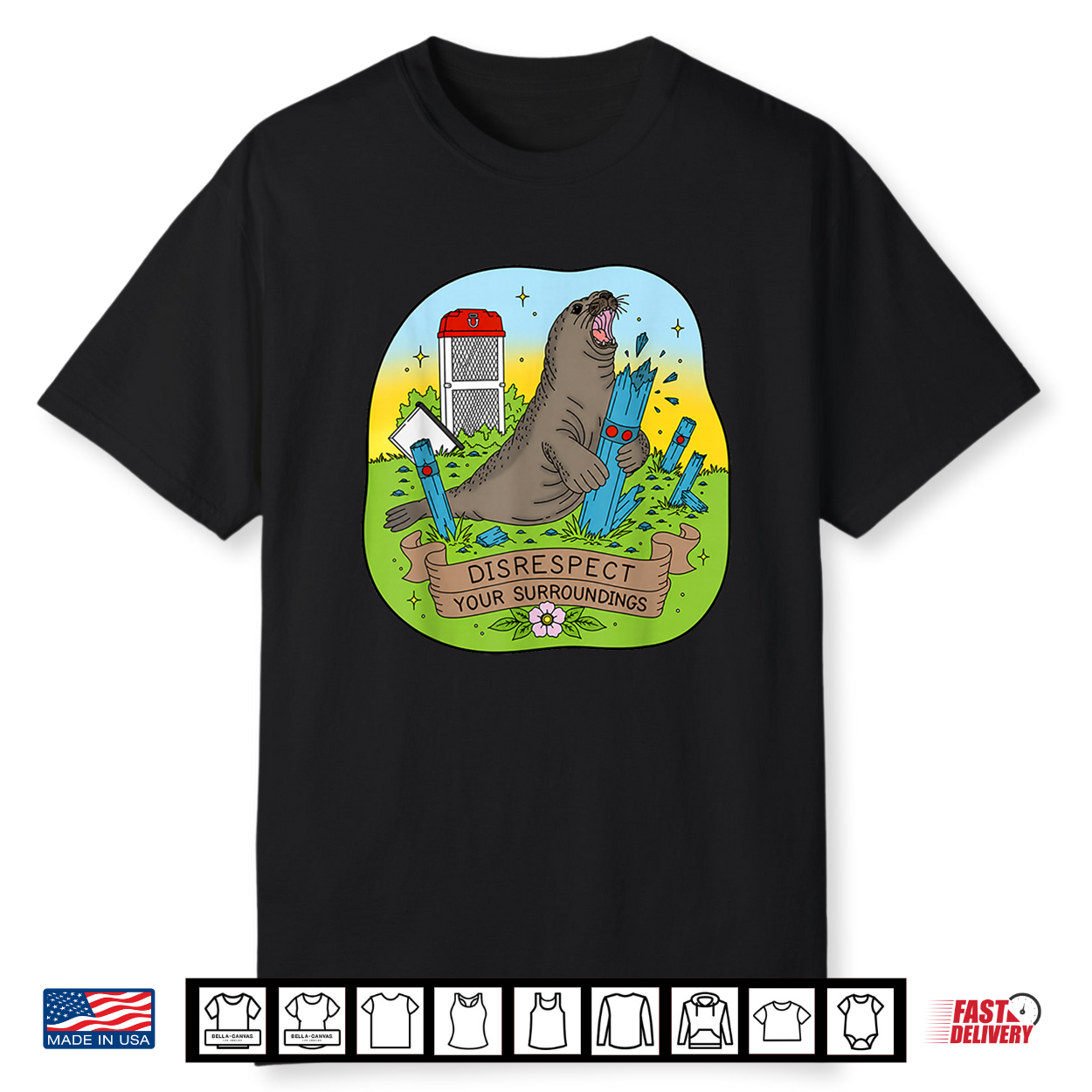 Neil Seal Disrespect Your Surroundings Funny Art Shirt Neil Seal Disrespect Your Surroundings Funny Art Shirt
