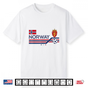 Norge Rowing Vintage Norway Letters Soccer Supporter Shirt