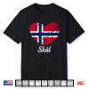 Norway Skal Norwegian Norge Flag Heart Roots Women Kids Shirt