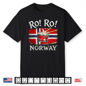 Norwegian Viking Drum Row Norway Flag Scandinavian Culture Shirt