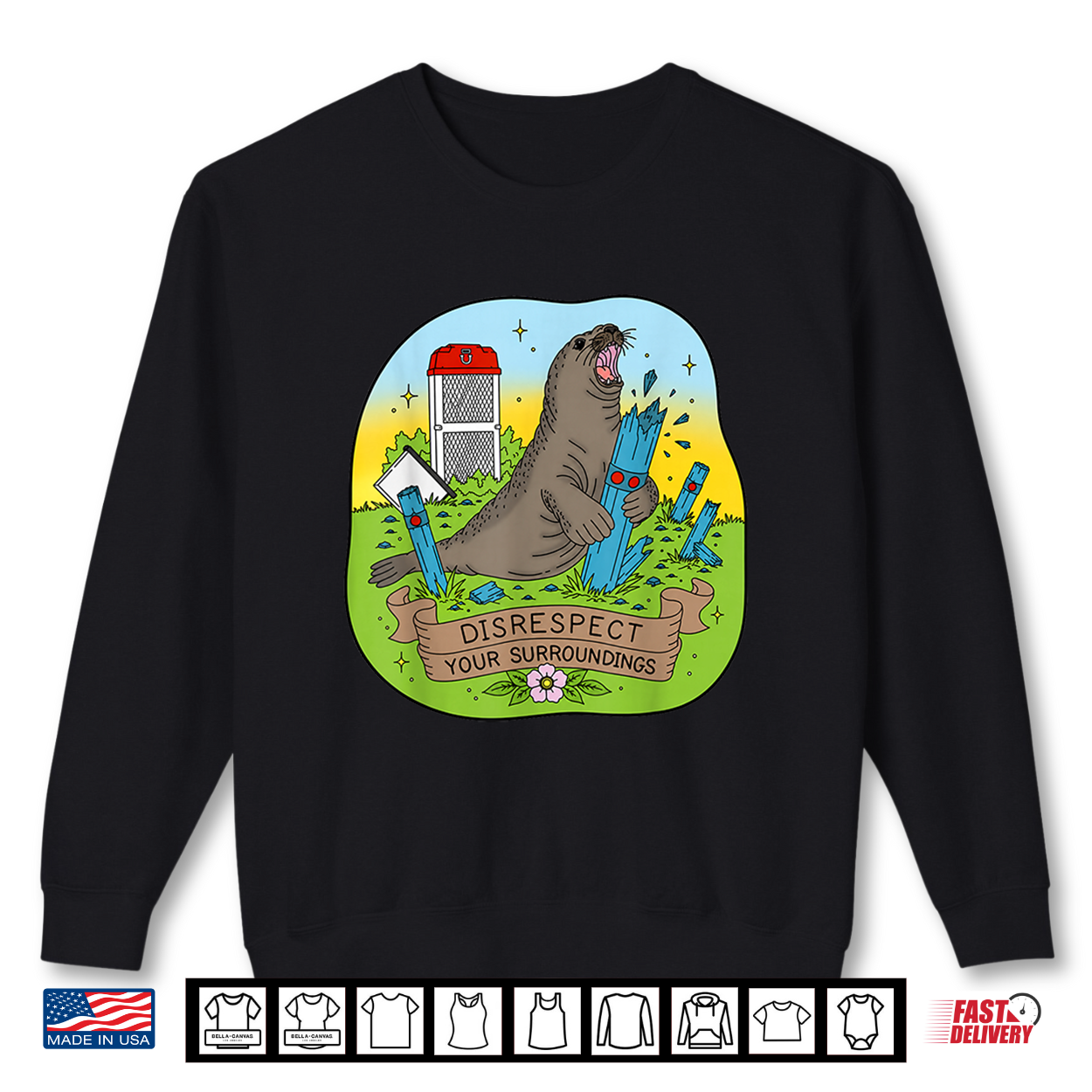 Neil Seal Disrespect Your Surroundings Funny Art Shirt Neil Seal Disrespect Your Surroundings Funny Art Shirt