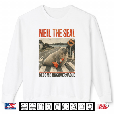 Sweatshirt Neil the Seal Become Ungovernable Cute Animal Traffic Cone Shirt