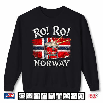Sweatshirt Norwegian Viking Drum Row Norway Flag Scandinavian Culture Shirt