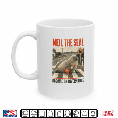 Mug Neil the Seal Become Ungovernable Cute Animal Traffic Cone Shirt