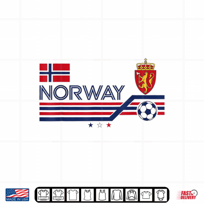 Norge Rowing Vintage Norway Letters Soccer Supporter Shirt 4 Design Norge Rowing Vintage Norway Letters Soccer Supporter Shirt