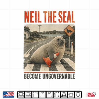 Design Neil the Seal Become Ungovernable Cute Animal Traffic Cone Shirt