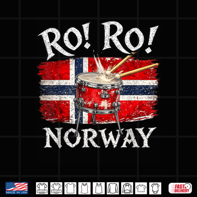 Design Norwegian Viking Drum Row Norway Flag Scandinavian Culture Shirt