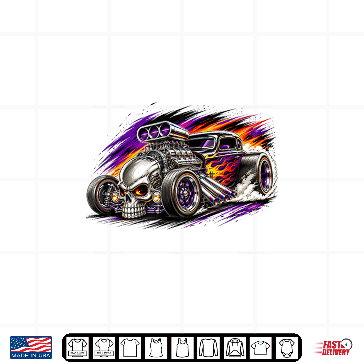 Skull Hot Rod Shirt Skull Hot Rod Shirt