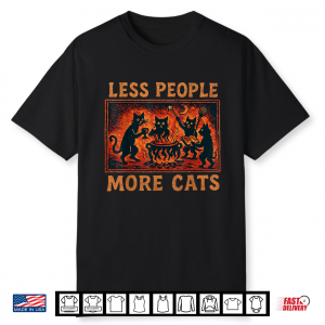 Vintage Less People More Cats Shirt