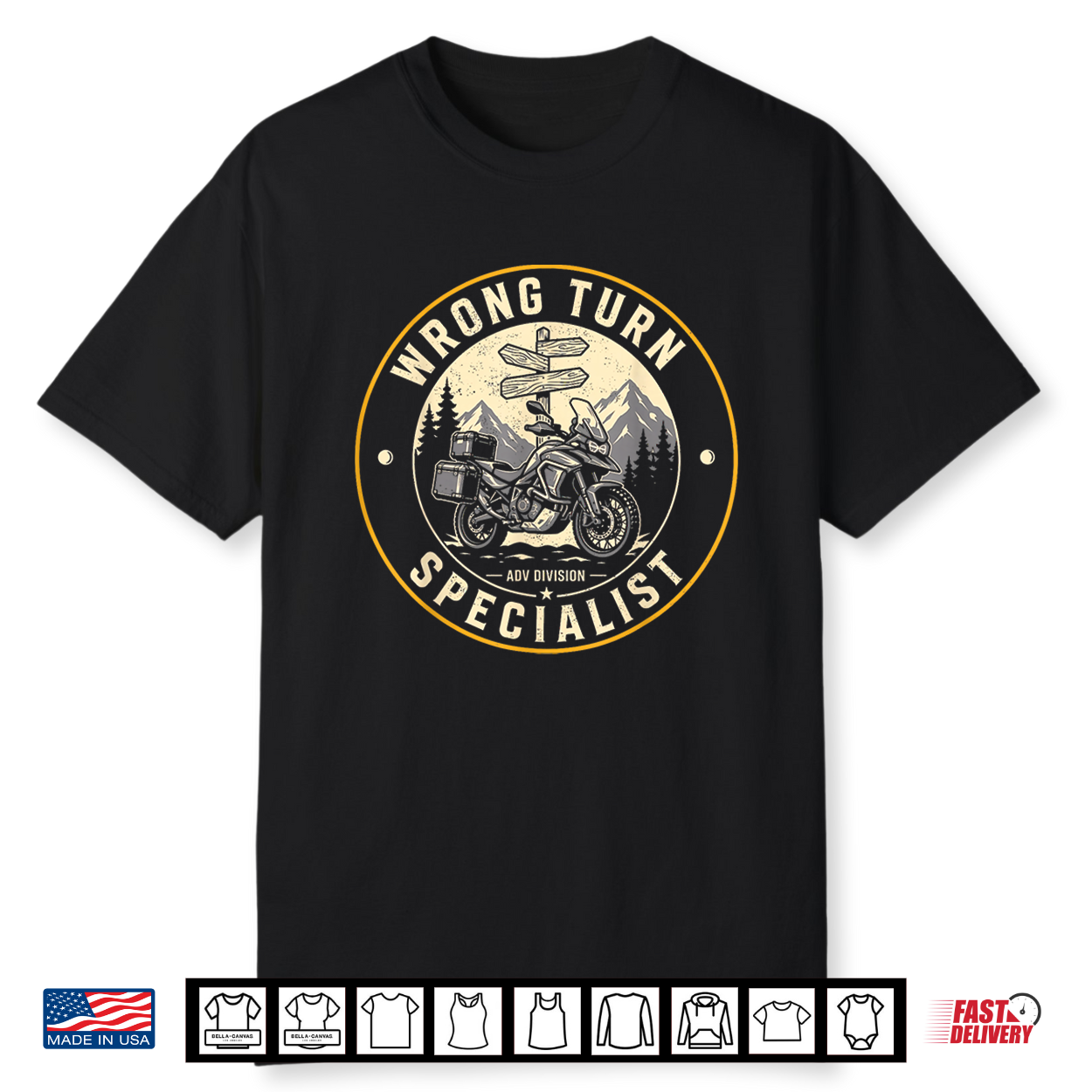Wrong Turn Specialist Motorcycle Adventure Adv Biker Vintage Shirt Wrong Turn Specialist Motorcycle Adventure Adv Biker Vintage Shirt