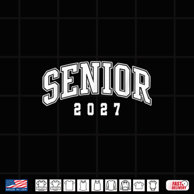 Design Class of 2027 Senior Year College School Graduation Grad Shirt