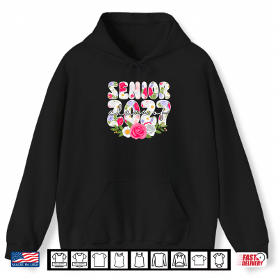 Hoodie Girls Senior 2027 class of 27 graduation floral for women Shirt