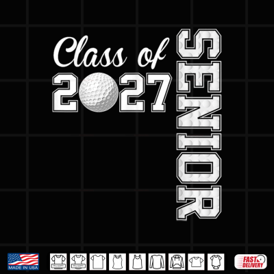 Design Golf Senior 2027 Class of 27 Graduation Graduate Shirt