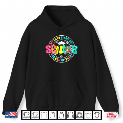 Hoodie My Last First Day Senior Class Of 2027 Graduation Retro Shirt