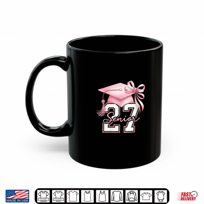 Mug Pink Senior 2027 Coquette Bow Class of 27 Girl Seniors Shirt