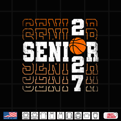 Design Senior 2027 Basketball Graduation Class of 2027 Senior Shirt