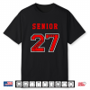 Senior 2027 Front Red Class Of 27 Jersey Graduation Gift Shirt