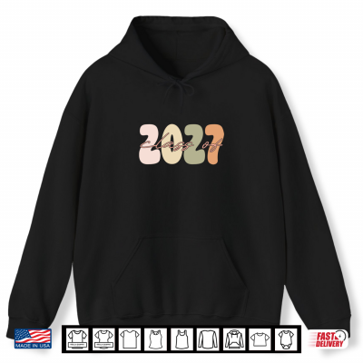 Hoodie Senior 2027 class of 27 groovy bold Shirt