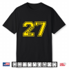 Class Of 2027 Gold Letterman Style Class Of 27 Swag Gift 2 Shirt